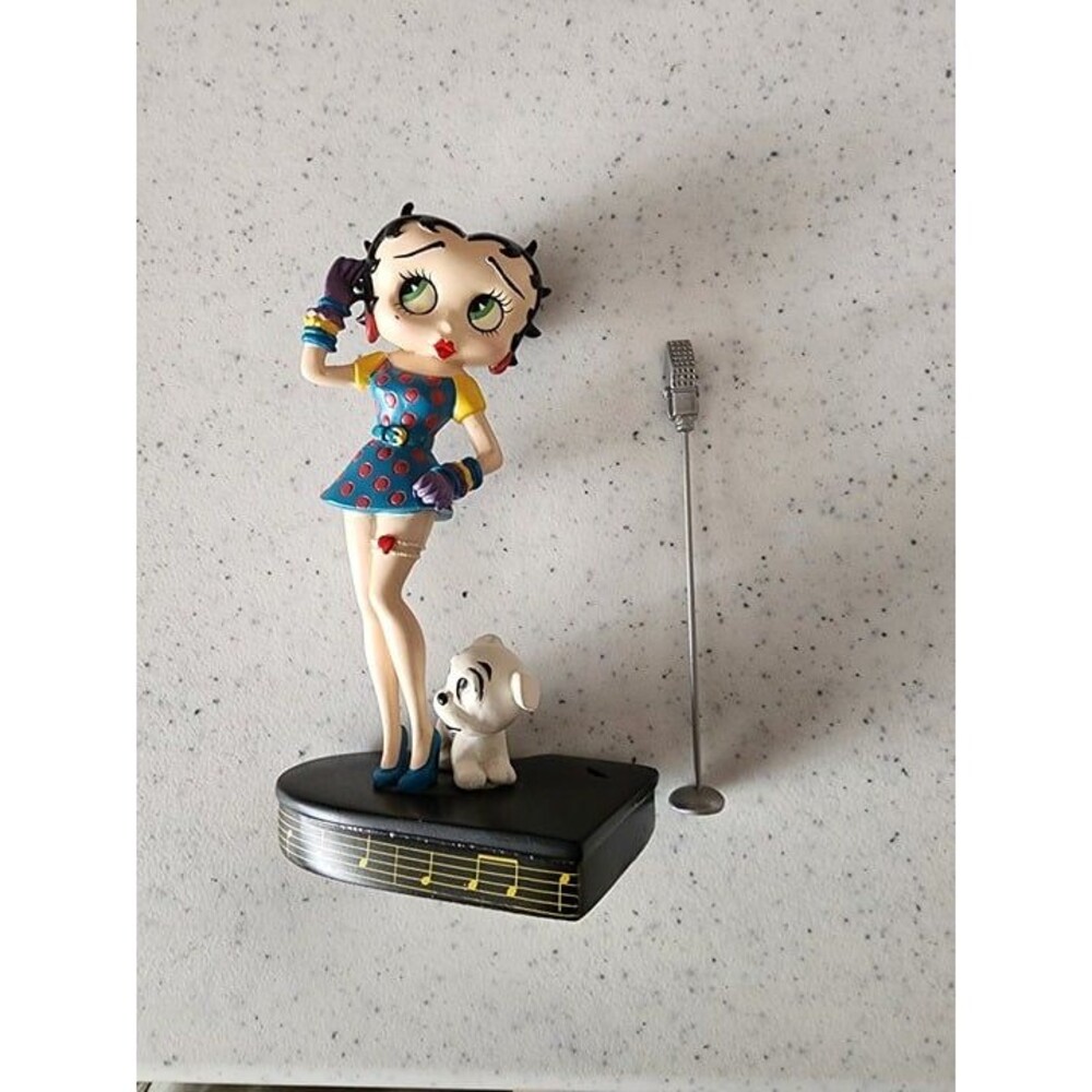Betty Boop & Pudgy Danbury Mint Statue Figurine 7" - Betty Sings The Blues 1995